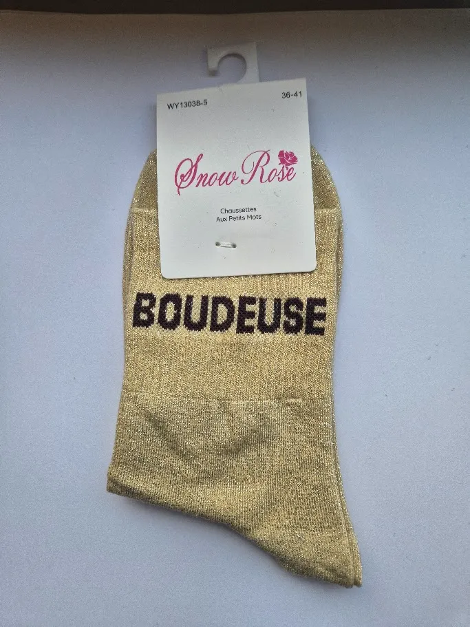 Chaussettes Pailletées - Boudeuse beige