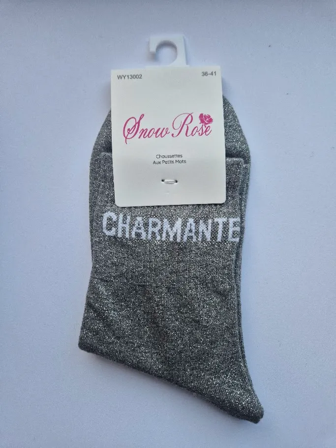 Chaussettes Pailletées - Charmante gris