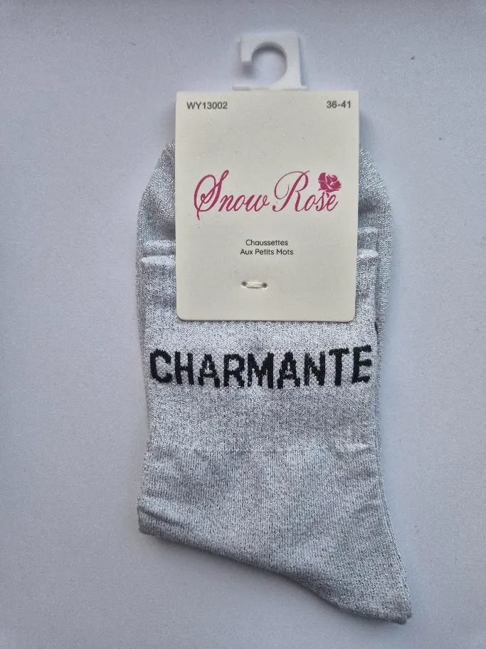 Chaussettes Pailletées - Charmante blanc