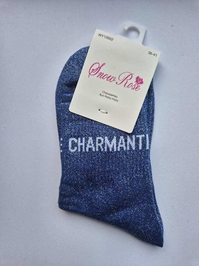 Chaussettes Pailletées - Charmante bleu