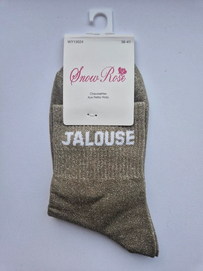 Chaussettes Pailletées - Jalouse kaki