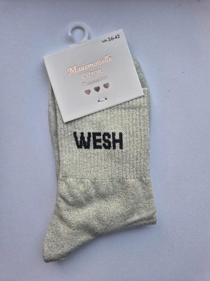 Chaussettes Pailletées - Wesh écru