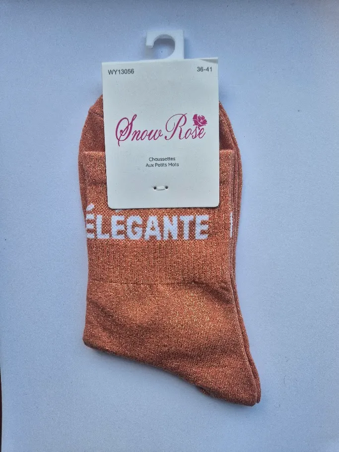 Chaussettes Pailletées - Elégante orange