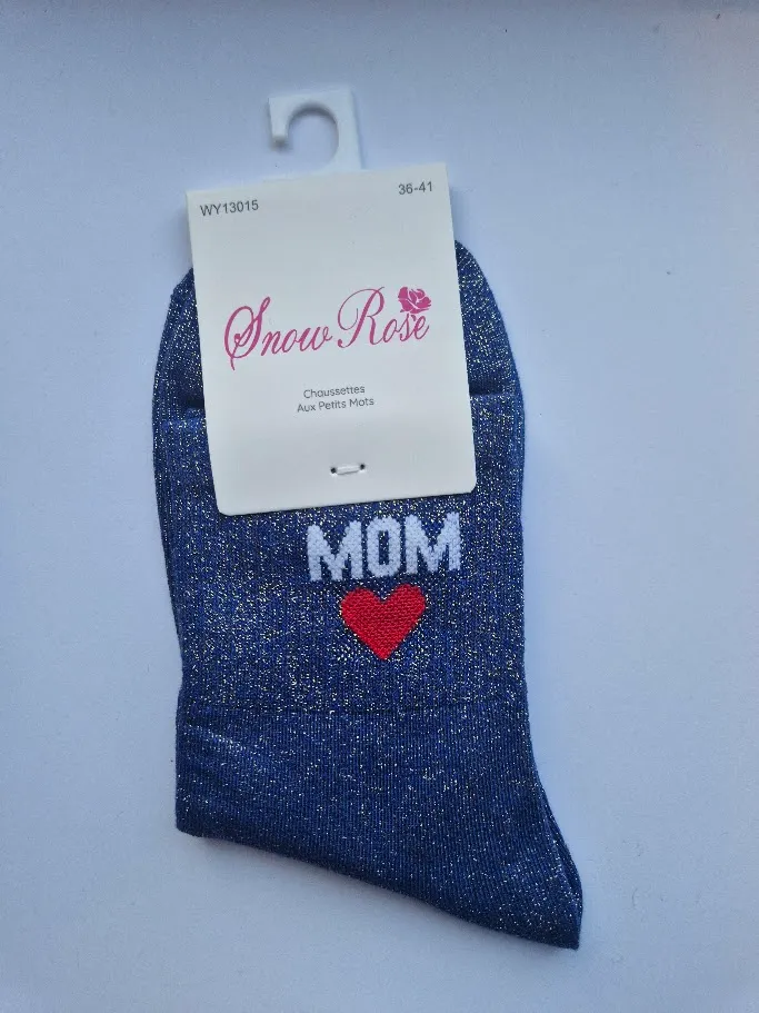 Chaussettes Pailletées - Mom bleu