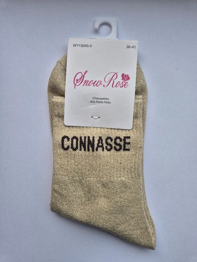Chaussettes Pailletées - Connasse beige