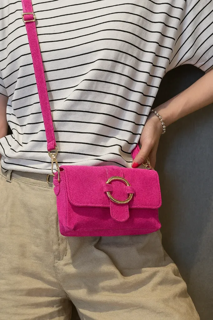 Sac à bandoulière L'écrin rose