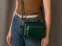 Sac à bandoulière Vert bouteille pailleté