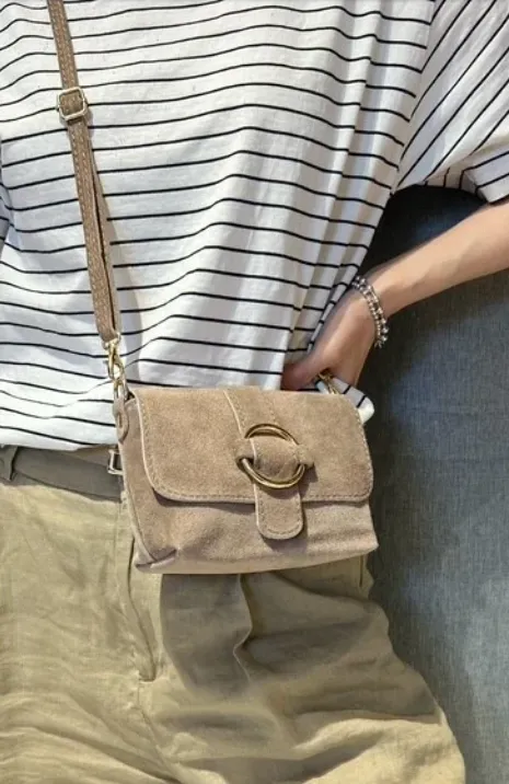 Sac à bandoulière L'écrin taupe