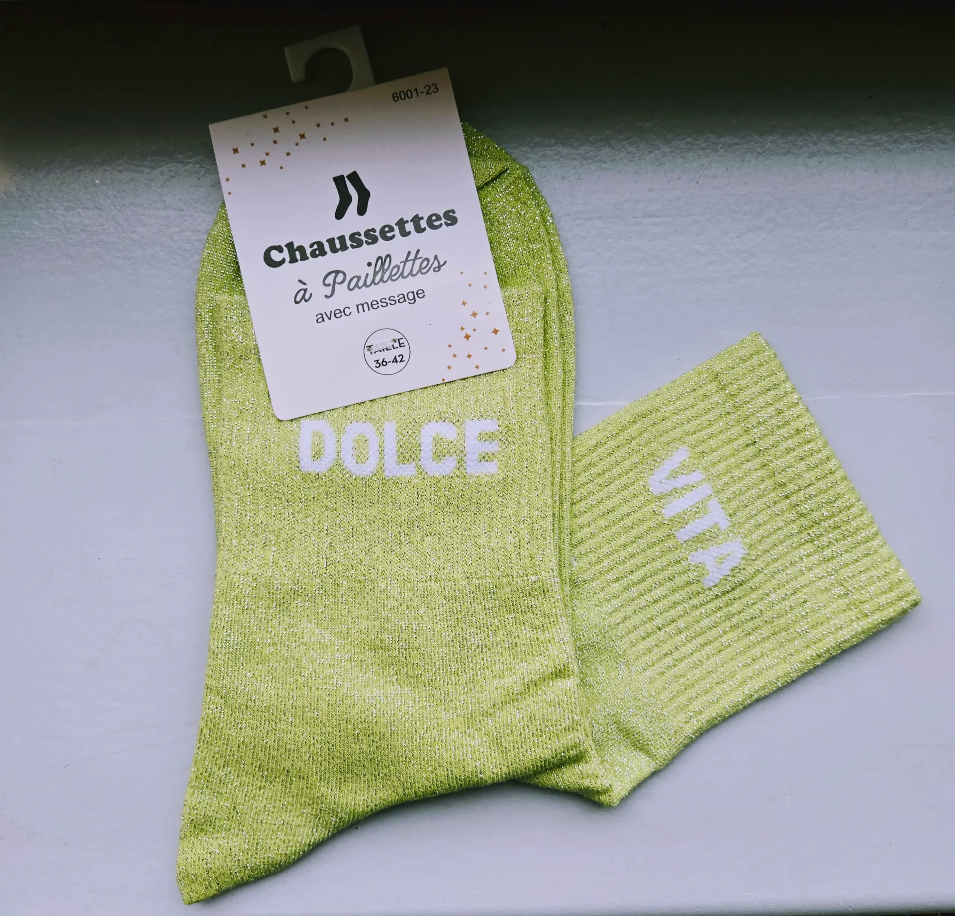 Chaussettes Pailletées - Dolce Vita lemon