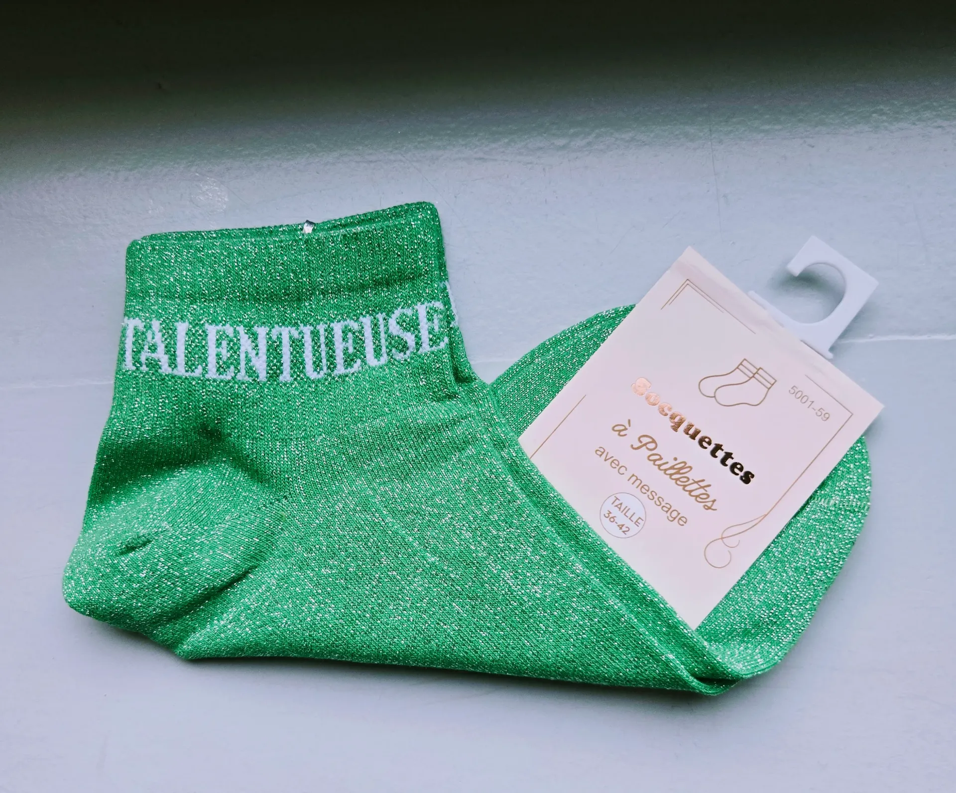 Socquettes Pailletées - Talentueuse vert