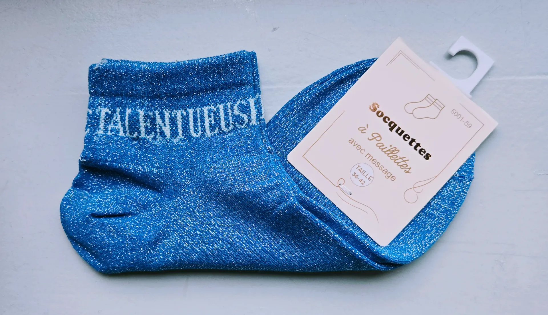 Socquettes Pailletées - Talentueuse bleu foncé