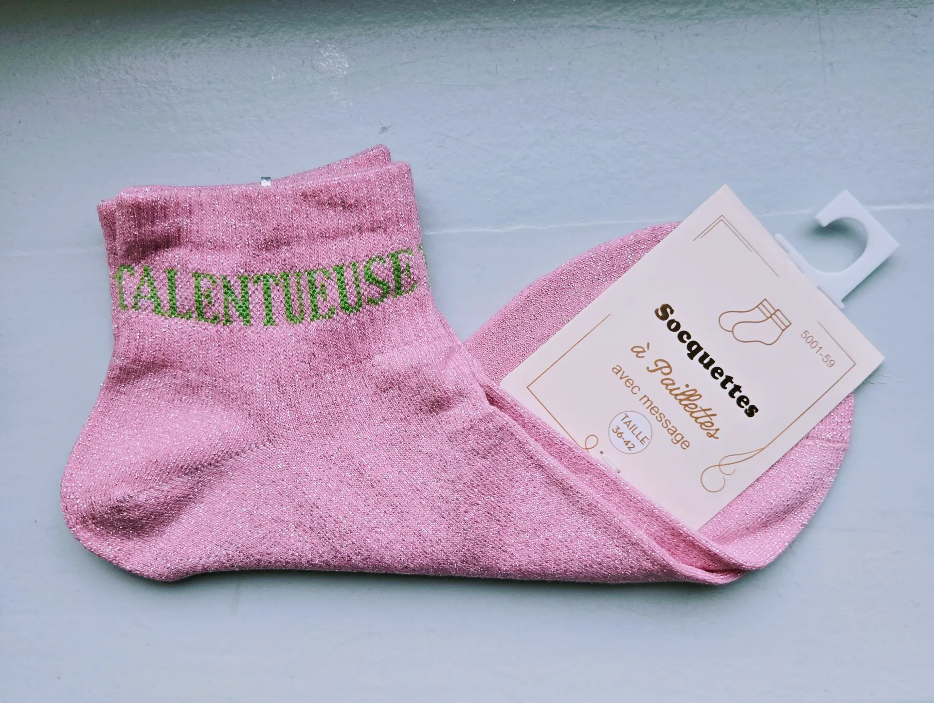 Socquettes Pailletées - Talentueuse rose
