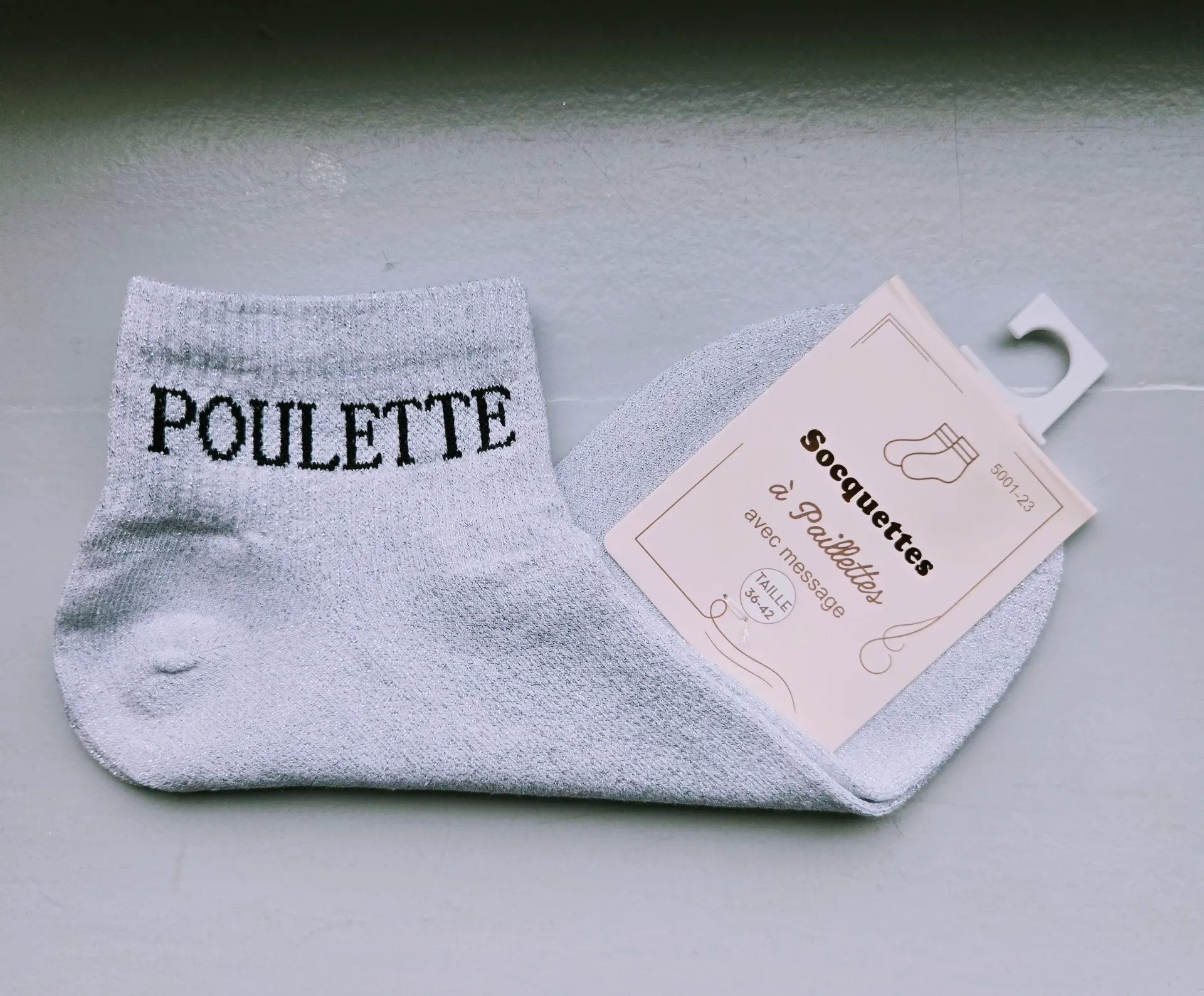 Socquettes Pailletées - Poulette blanc