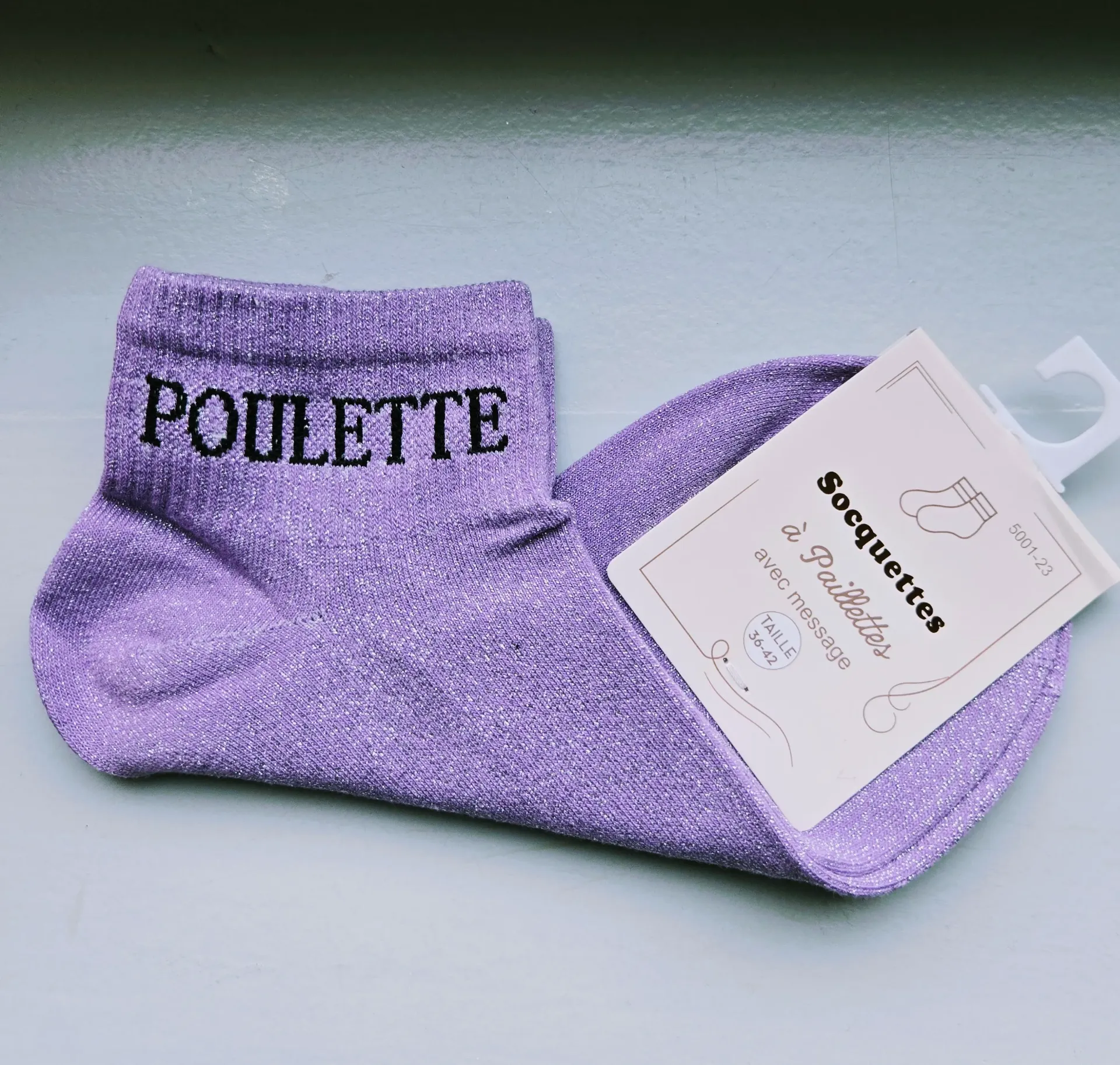 Socquettes Pailletées - Poulette mauve