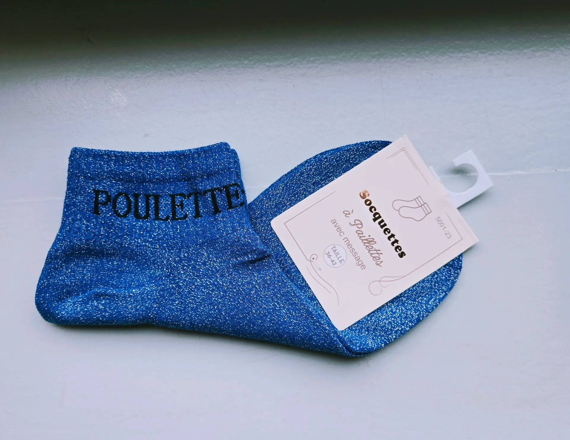 Socquettes Pailletées - Poulette bleu foncé