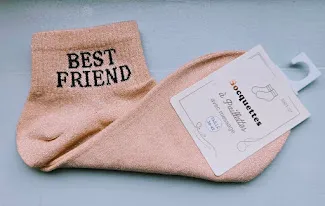 Socquettes Pailletées - Best friend pêche