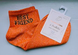 Socquettes Pailletées - Best friend orange