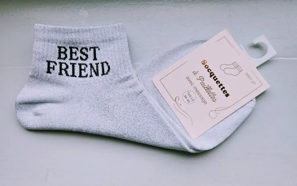 Socquettes Pailletées - Best friend blanc