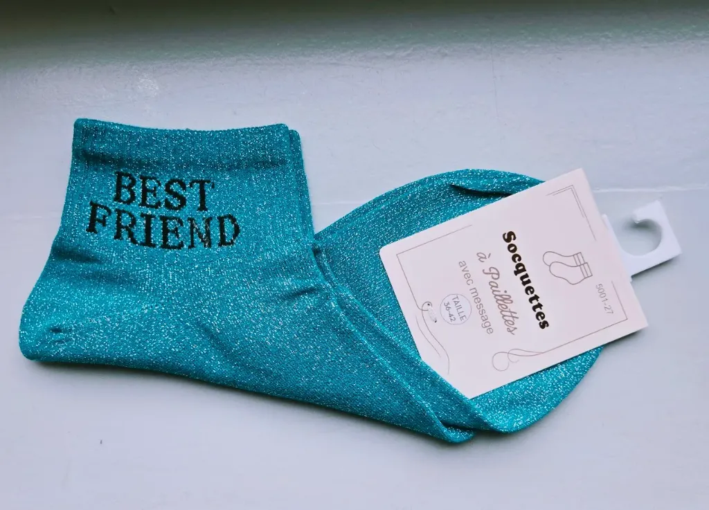 Socquettes Pailletées - Best friend turquoise